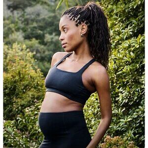 FP Movement X Hatch Never Better Square Neck Maternity Bra  Black Size XL